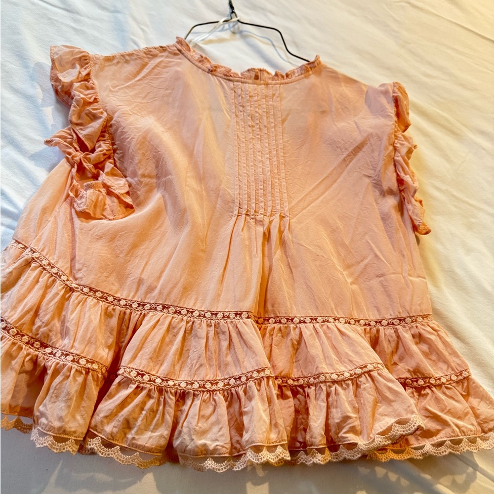 H&M Light Pink Ruffle Blouse - Picture 3 of 4